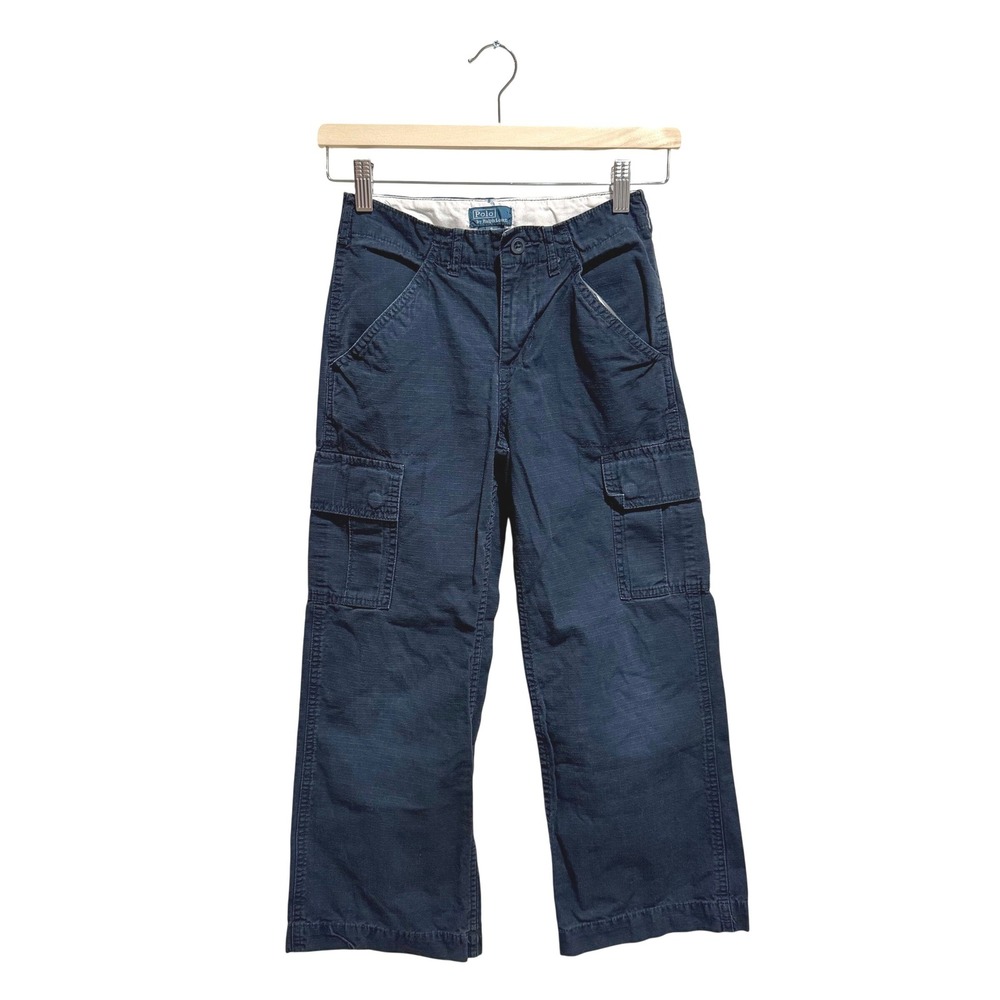 Polo‎ Ralph Lauren Kids Navy Blue Ripstop Cargo Pants Size 8